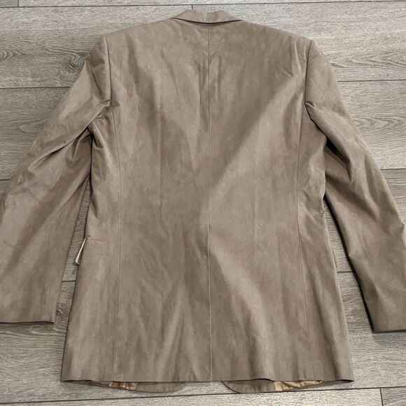 Christian Dior Suede Blazer Mens 40L Suit Jacket Sport Coat 2 Two Button Tan - Picture 7 of 12